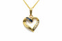 Pendentif Pendentif contemporain or jaune serti de saphirs et de diamants taille brillant (+-0.057ct) 58 Facettes 22985