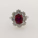 Bague Anello con Rubino 1,50ct e Diamanti 58 Facettes