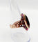 Bague 58 Bague marquise antique or rose 18k grenats sur paillons (circa 1890) 58 Facettes A05967