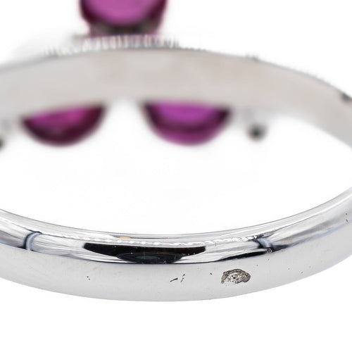 Bague 59 Bague  Or blanc Diamant, Rubis 58 Facettes 3290288CN