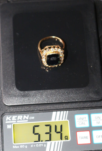 Bague 52 Bague Vintage Or Jaune Saphir Bleu Intense 58 Facettes 576