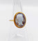 Bague 51 Bague antique or jaune 14k camée sur agate 58 Facettes A06168