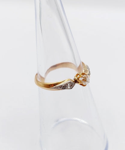 Bague 49.5 Bague antique or rose diamant taille ancienne (circa 1900) 58 Facettes A05142