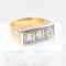 Vintage ring in yellow gold, platinum, old-cut diamonds 