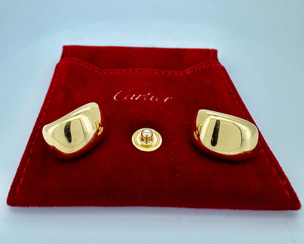 Boucles d'oreilles CARTIER - Boucles d'oreilles bombées en or jaune 58 Facettes