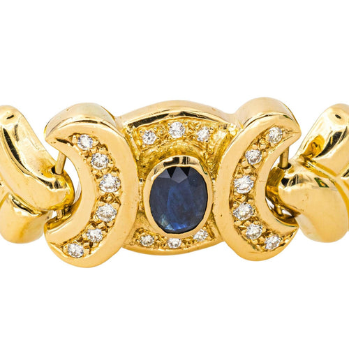 Bracelet Bracelet Or jaune Saphir, Diamant 58 Facettes 4534778CN