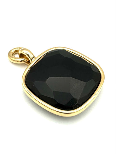 Pendentif POMELLATO. Collection "Victoria", pendentif or et jais 58 Facettes