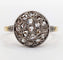 Bague cible antique or 18k diamants taille roses (circa 1920) 58 Facettes A06337