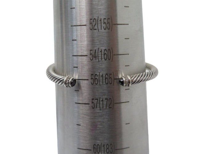 Bracelet bracelet DAVID YURMAN cable classique b04182 argent 925 5mm diamants grenat 58 Facettes 267208