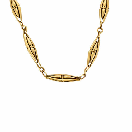 Collier Collier or jaune maillons fuseaux 58 Facettes CHAL04516