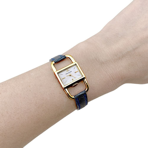 Montre Montre Jaeger-Lecoultre, "Etrier", or jaune, cuir. 58 Facettes 35123