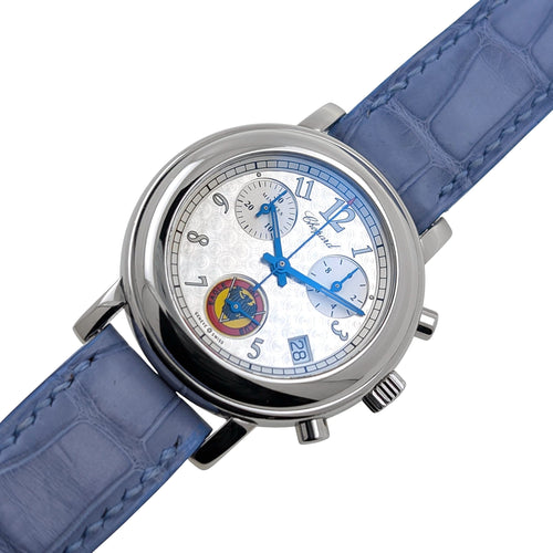 Montre CHOPARD - Eagle Ski Club Gstaad Chronograph watch 8900 Stainless Steel Round Mille Miglia Limited edition of 250 for the Eagle Ski Club Gstaad 58 Facettes