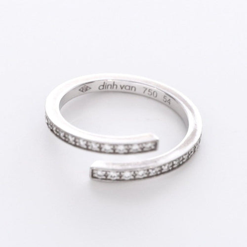 Bague 54 DINH VAN - Bague Dinh or blanc et diamants 58 Facettes 97110