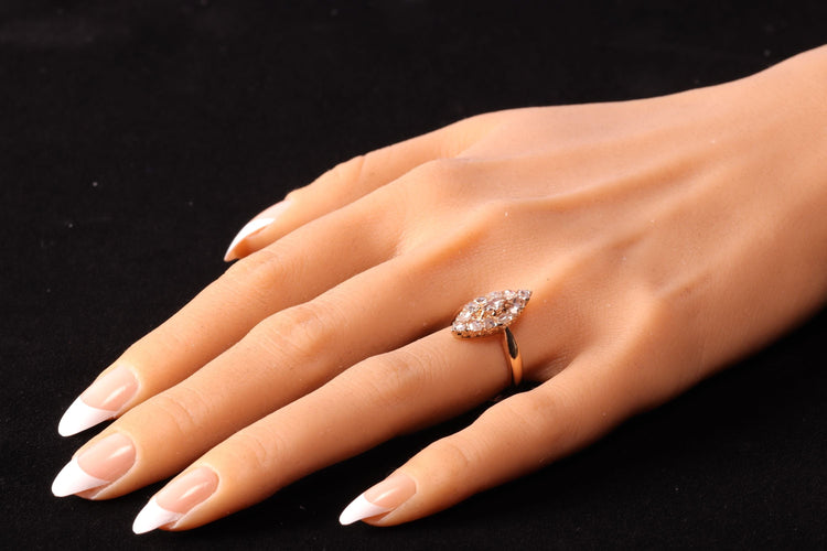 Bague 59 Bague marquise en diamant antique vintage 58 Facettes 23271-0585