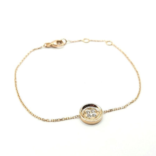 Bracelet Bracelet or rose diamants signé Ely Bela 58 Facettes