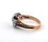 Bague 55 Bague en or rose et argent avec diamants old mine 1,85ct et 1,10ct 58 Facettes