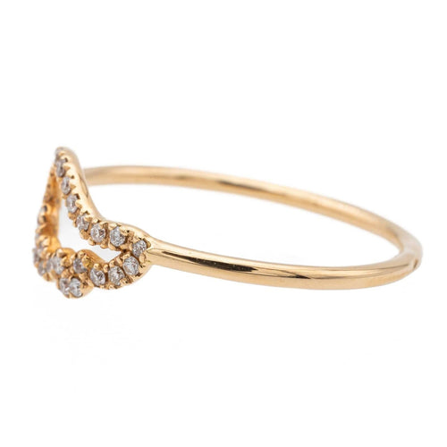 Bague 53 Bague Aile d'ange Or rose Diamant 58 Facettes 579297RV