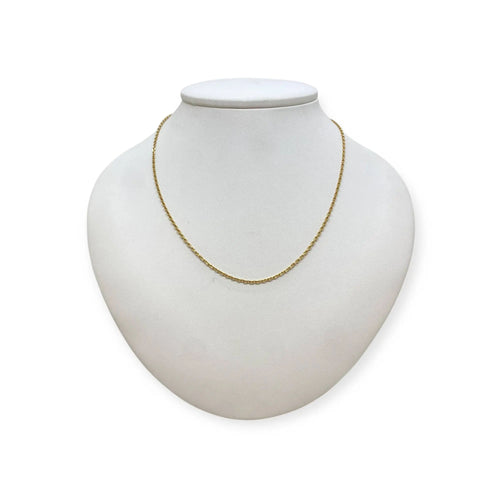 Lanac ogrlica Karika forçat 40 cm od žutog zlata 750 (18k) 58 Facettes 330091794