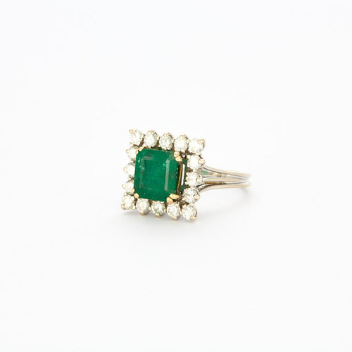 Bague 54 Bague émeraude et diamants 58 Facettes 32400191