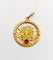 Pendentif Médaille mois de naissance Juillet or jaune et pierre rouge (circa 1900) 58 Facettes A06346