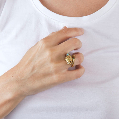 Bague Bague Tête de Félin 58 Facettes LP680