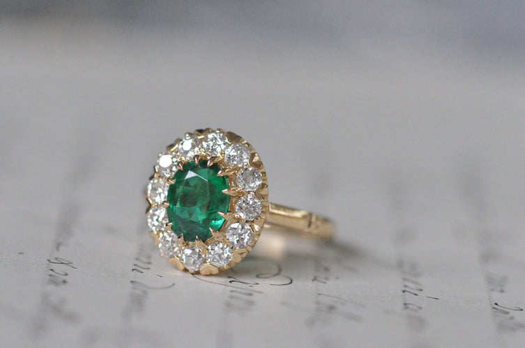 Bague 54 bague émeraude verte antique 58 Facettes