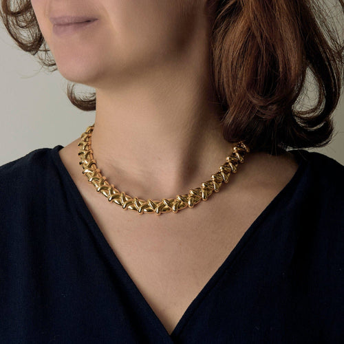 Collier Elegant collier en or jaune articulé 58 Facettes VES0706