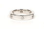 Bague 49 Bague contemporaine en or blanc sertie de diamants 58 Facettes B415