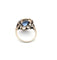 Bague 56 Bague en or blanc avec saphir et diamants 58 Facettes