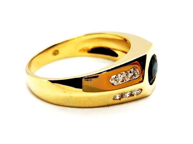 Bague 63 Bague Or jaune Saphir, Diamant 58 Facettes 1242237CN