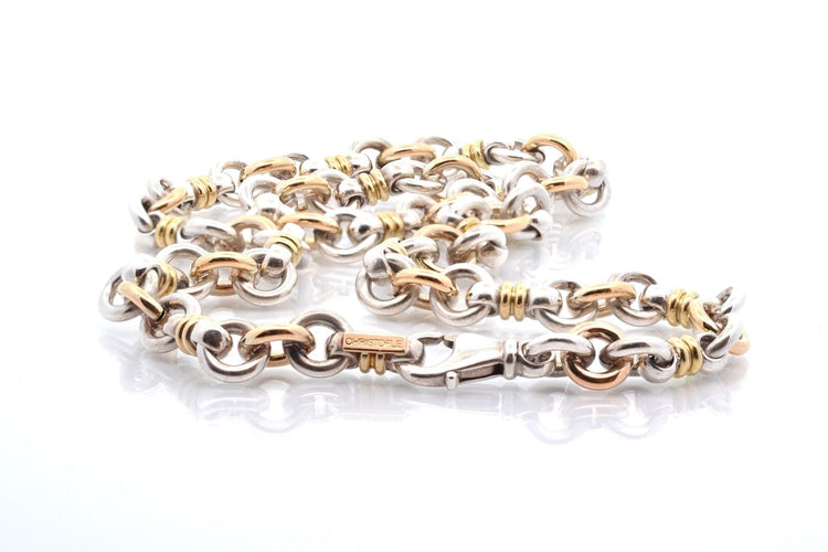 Collier Collier signé Christofle en or 18k et argent 58 Facettes 26942