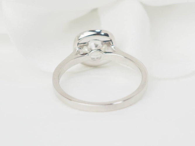 Bague 54 Bague solitaire en or blanc et diamants 0.68ct 58 Facettes 31790/32624