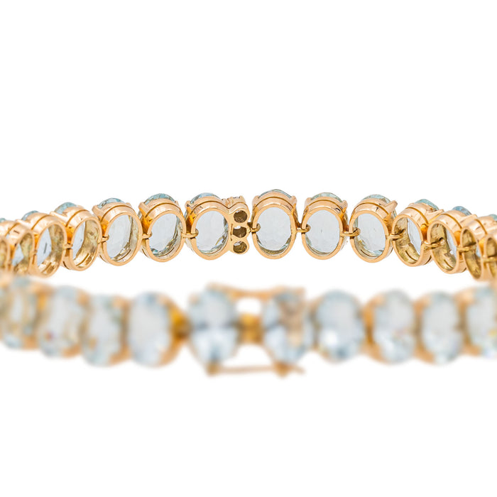 Rose Gold Aquamarine Bracelet