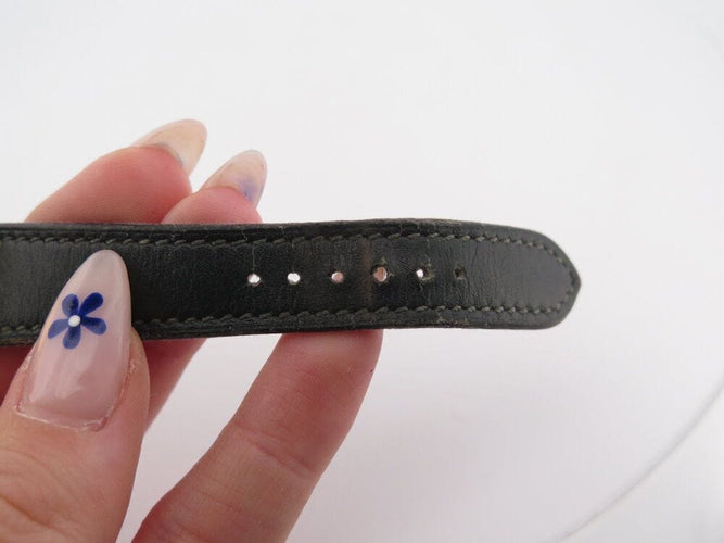 Montre vintage montre HERMES medor plaque or & cuir 23mm box quartz 58 Facettes 262118