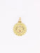 Pendentif AUGIS - Médaille amour ronde striée or jaune diamants rubis 58 Facettes J620