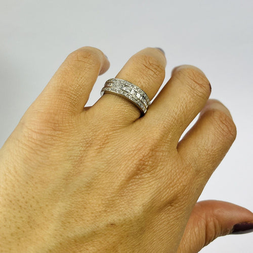 Bague 53 Bague Or Blanc et Diamants 58 Facettes 20400000825