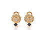 Boucles d'oreilles Boucles d'oreilles saphirs et diamants en or 58 Facettes 27401