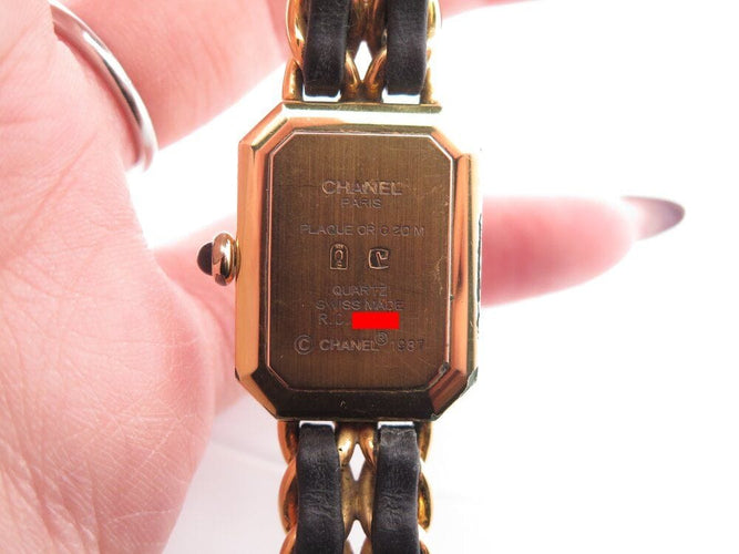 Montre vintage montre CHANEL premiere 26 mm plaque or quartz 58 Facettes 264504