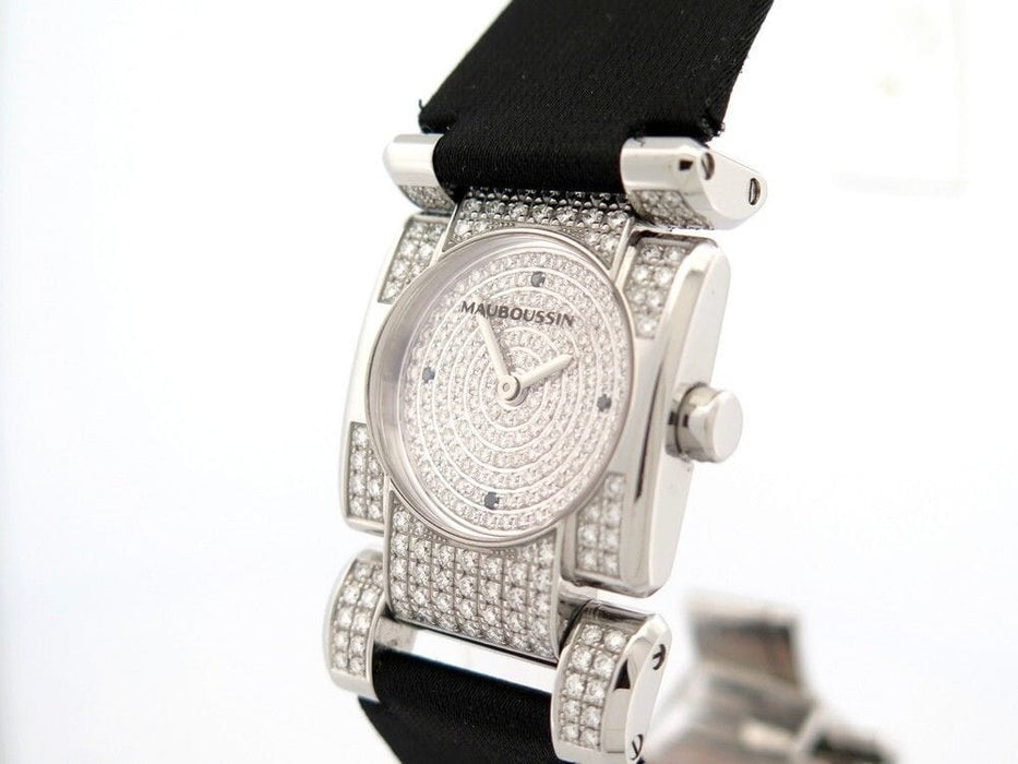 Montre montre MAUBOUSSIN alessandrine 321 quartz 25 mm en acier et diamants 58 Facettes 264833