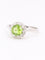 Bague 53 Bague péridot entourage diamants 58 Facettes 1174.6