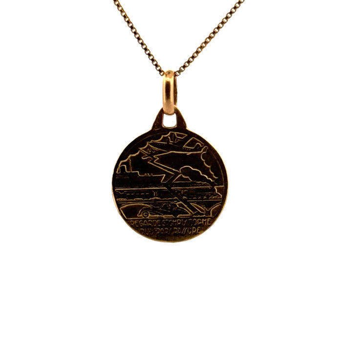 Pendentif Médaille St Christophe or jaune 58 Facettes 2-PEE1-GS34776-1