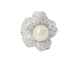 Bague 51 Bague Fleur en or blanc, perle de culture et diamants 58 Facettes 33405