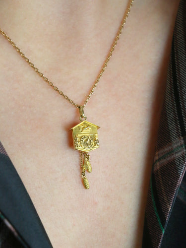 Pendentif Pendentif Charms vintage coucou or jaune 58 Facettes 1128.6