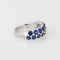 Sapphire Diamond Band Sz 6.25 Estate 18k White Gold Gemstone Ring Stacking 58 Facettes G13655
