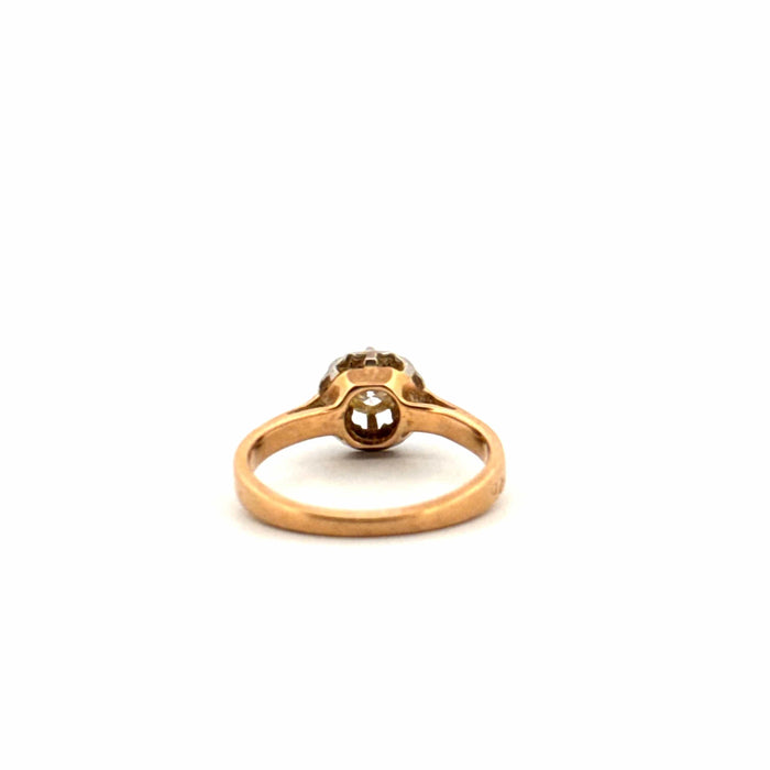 Bague 48 Solitaire or jaune diamant 58 Facettes 98-GS37705-1