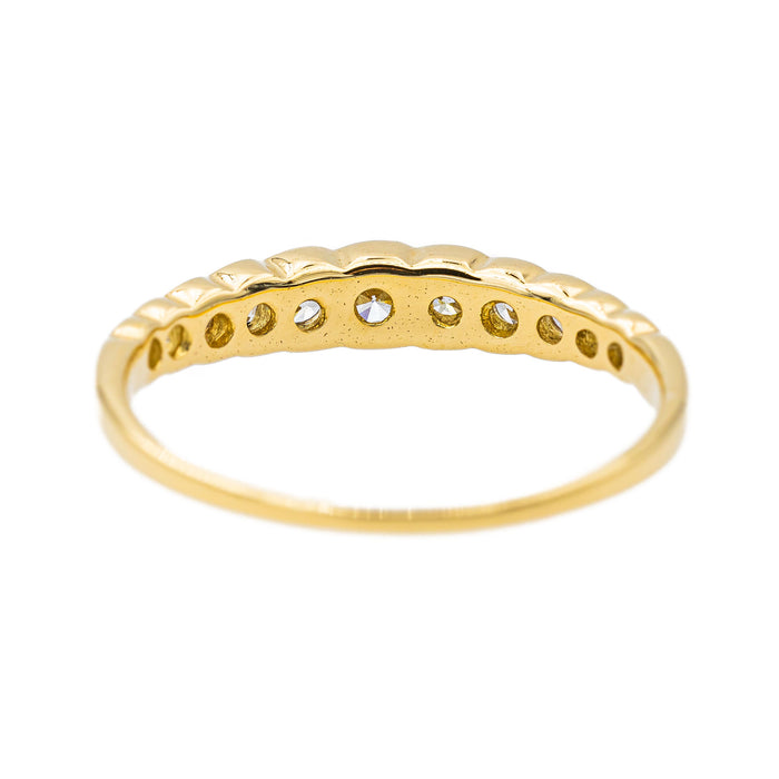 Medio anillo Anillo de matrimonio Oro amarillo Diamante