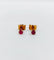 Boucles d'oreilles Puces d'oreilles vintage or jaune et rubis 58 Facettes B01014