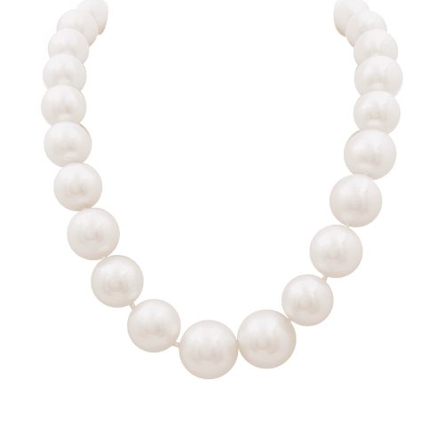 Collier Collier de perles, or blanc et diamants. 58 Facettes 34084