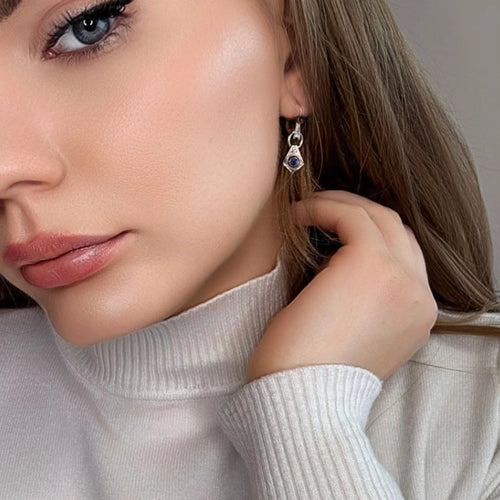 Boucles d'oreilles Dormeuse Or Blanc 18k 58 Facettes 2-BOB2-GS35926