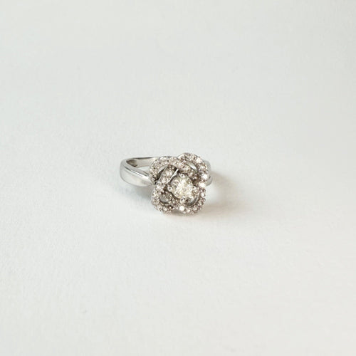 Bague 50 Bague or blanc et diamants 58 Facettes